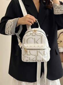 New Fashion Casual Classic Women Backpack, Small Leather Shoulder Bag With Top Handle, Versatile Oxford, Perfectly Matching With Backpack Accessories, Back To School Essentials, Bag For School College, Preppy Backpack For School