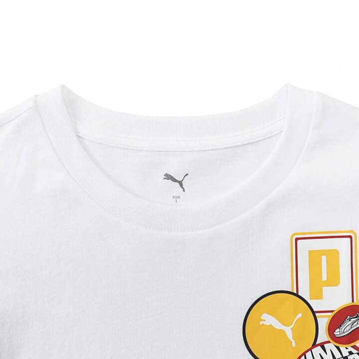 Puma 2025年 メンズグラフィックTシャツ、クルーネック 半袖