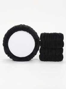 SHEIN X Milania 3pcs Headband Set, 1pc Headband & 2pcs Wristbands, For Washing Face, Facial Cleansing, Makeup Application, Makeup Removal, Travel, Suitable For All Skin Types
