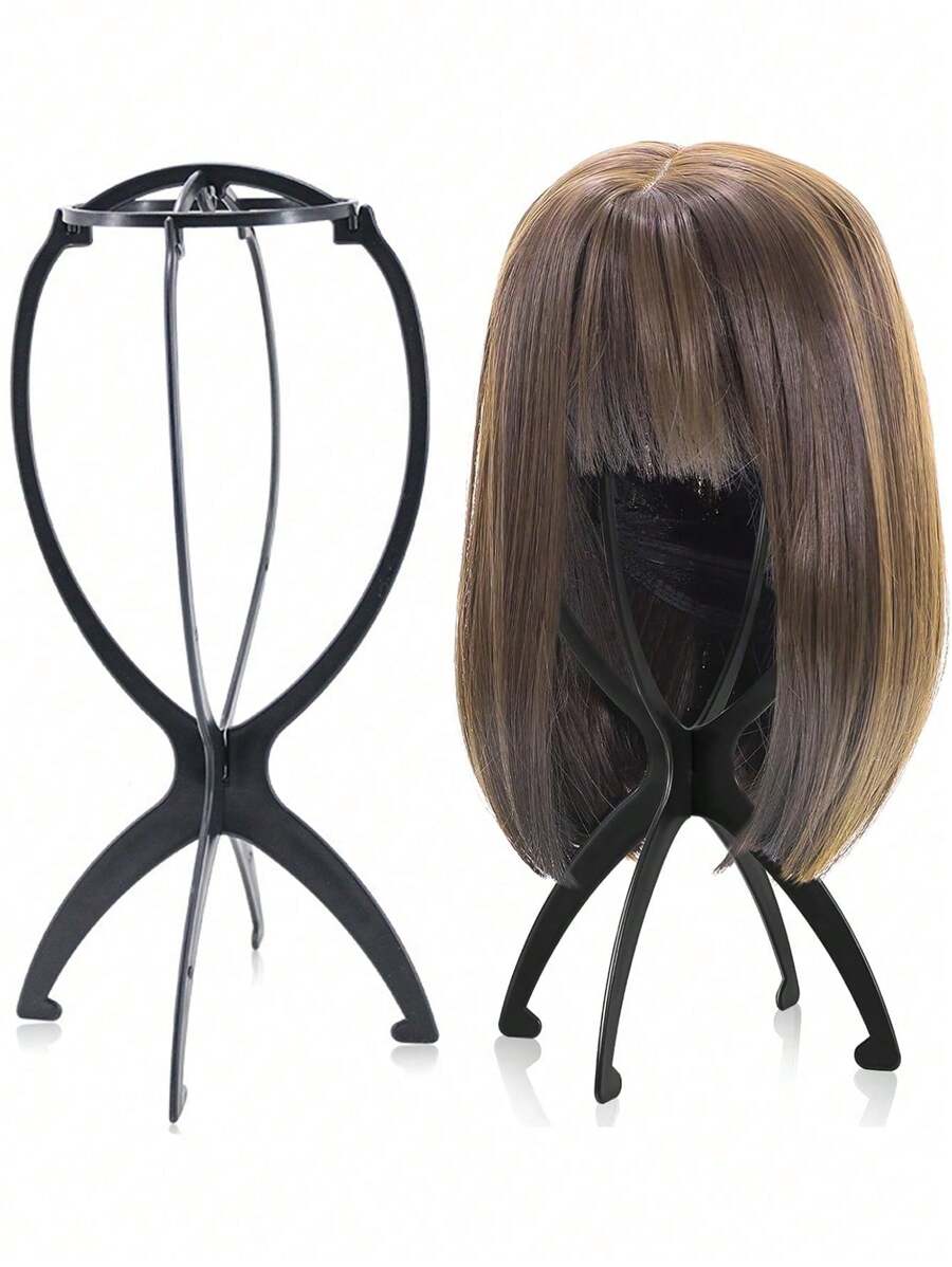 Wig Stand, Wig Head Stand For Multiple Wigs Collapsible Holder Wig Display Tool Travel Stand For All Wigs, Portable Wig Holder Hat Display Portable Travel Wig Holder Stands For Multiple Wig Head Stand Stable Back To School