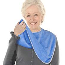 1 Soft And Comfortable Adult Dining Apron, Made Of Coral Fleece, Good Water Absorption, Unisex Bib, Double-Sided, Suitable For The Elderly And Adults To Use When Eating And Washing Their Faces