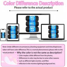 3/5/8Roll Black Brazilian Wool Hair Yarn For Hair Crochet Braiding Braid Twist Warps Senegalese Twisting Jumbo Braids Faux Locs Box Braids Knitting Hair Braids 70G/Roll - Black - View 9