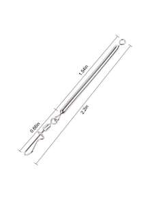 GOTURE 10pcs Stainless Steel Anti Bite Fishing Gear Connector Fishing Anti Bite Rod Wear-Resistant Anti Bite Fishing Gear Accessories Anti Fish Teeth Reinforced Metal Connector Head - Grey - View 3