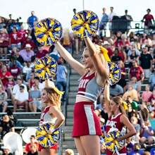 2 piezas Porristas sosteniendo bolas con pompones y cintas, props para espectáculos de danza, props para juegos de danza cuadrada, para fútbol, baloncesto, fútbol y actuaciones deportivas, deportes de equipo, danza y animación