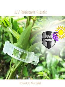 10/100/200pcs Tomato Clips, Plastic Grid Clips, Plant Support Clips, Grape/Tomato Vine Vegetable Plant Garden Support Clips For Healthier Plants