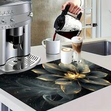 1pc Floral Print Absorbent Mat/Drying Pad For Coffee Maker, Dishes - Polyester Desktop Protective Pad, Suitable For Kitchen Counter Decoration, Home Bar And Dining Table Placemat - HQQLSD151 - View 7
