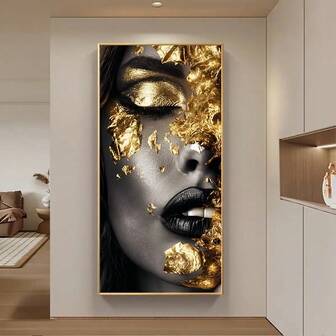 1pc Frameless Modern Abstract Black Wall Art Canvas Painting For Bedroom Modern Canvas Poster For Living Room Decoration