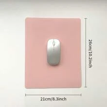 1pc Solid Color Leather Mouse Pad, Minimalist & Fashionable Business Office Accessory