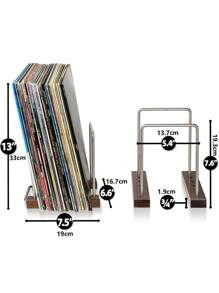 Estantería de madera para almacenamiento de discos de vinilo, soporte de madera para álbumes, accesorio "Now Playing" para discos de vinilo, para almacenamiento de discos de vinilo, estante de vinilo, soporte de vinilo y soporte de vinilo