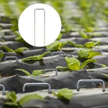 30pcs/Set 4 Inch U-Shaped Landscape Staples And Fixing Gasket Sets, Garden Landscape Staples Are Suitable For Outdoor Irrigation Hoses, Artificial Turf Nails, Fixed Fences And Tents, Etc - Multicolor - View 8