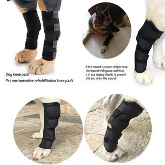 1 pieza-2 piezas - Suministros de rehabilitación posoperatoria para perros, rodilleras, suministros de primeros auxilios para mascotas, rodilleras para exteriores, cubiertas de protección de articulaciones para animales