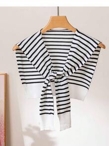 Áo khoác len cardigan kẻ sọc cho nữ, dáng rộng, hoàn hảo cho phòng máy lạnh, che vai khi mặc váy - Nhiều màu - Xem 1