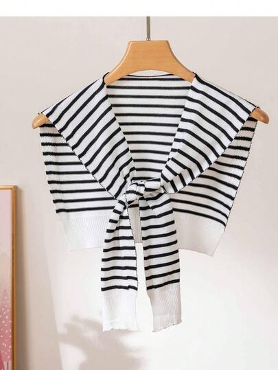 Áo khoác len cardigan kẻ sọc cho nữ, dáng rộng, hoàn hảo cho phòng máy lạnh, che vai khi mặc váy