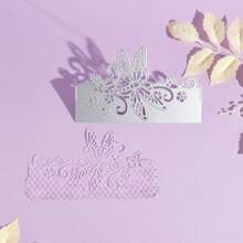 WUPARRSS 1 Piece Of Dragonfly And Flower Hollow Half Frame Creative Handmade DIY Metal Cutting Mold, High-Quality Carbon Steel Embossed Cutting Knife Mold Cardboard Production, Suitable For Scrapbooks, Photo Album Frames, Cards, Envelopes, Invitations, Candle Light Boxes, Embossed Paper, Excellent Creative Design Cutting Die For Handmade Creative Production, Birthday Celebrations And Other Holiday Gifts, Love, Friendship, Blessings And Decorations