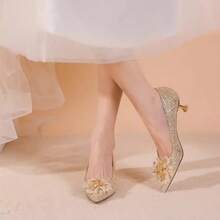 Bridal Garters & Barefoot Sandals - Silver Square Buckle - View 3