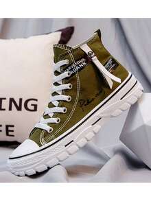 High-End Sports Canvas Shoes For Men - Green - View 3