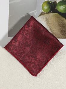 1pc Men's Paisley Pattern Handkerchief Necktie, Fashionable Accessory For Daily, Holiday, Travel, Work Outfit