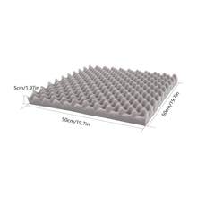 CNCEST CNCEST 10 pezzi Pannelli acustici Isolamento acustico autoadesivo 50 * 50 * 20 cm Assorbitore acustico Tappetini fonoassorbenti adatti per luoghi in cui è richiesta la riduzione del suono e del rumore (grigio/viola/nero)