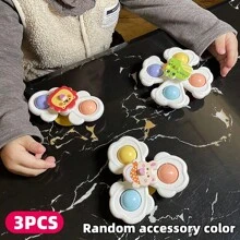 3 pezzi di giocattoli a tema cartone animato, giocattoli per catturare l'attenzione nella prima infanzia, adatti per essere usati su tavoli, vetro, piastrelle, pareti del bagno, giocattoli da bagno, regalo di compleanno ideale per bambini e bambine