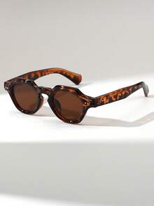 1 Pair Men's Polygon Studded Thick Retro Punk Style Fashion Street Snap Runway Quality Fashion Glasses - 彩色 - 查看 5