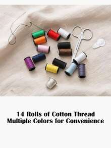 Portable 10-Piece Sewing Kit - Essential Household Sewing Tools, Perfect For Valentine's Day, Weddings, Birthdays, And Everyday Use, Compact And Stylish Design For Easy Storage And Travel, Includes Thread Box, Patching Needle, Threader, And Hand Stitching Supplies, Ideal Gift For Craft Lovers And Beginners - Black - View 8