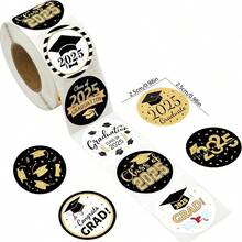 5Rolls 2.5cm Round Graduation Season 2025 Gift Packaging Stickers,For Graduation Themed Party DIY Gift Decoration Label Stickers - Multicolor - View 10