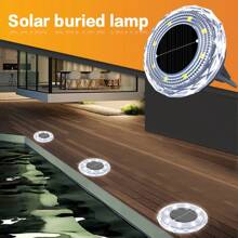 2/4Pcs 8LED Solar Buried Lights, Outdoor Home Garden Street Lights, Garden Atmosphere Decorative Landscape Lawn Buried Lights