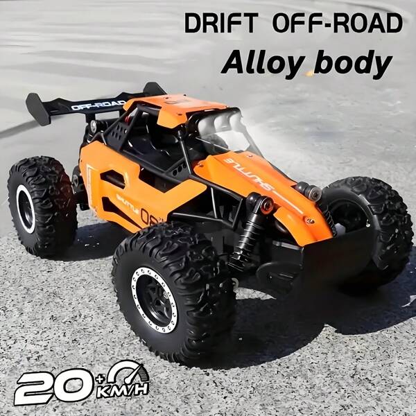 Coche de control remoto para niños, vehículo todoterreno teledirigido a alta velocidad de 20 km/h con luces LED, juguete de coche monster truck de 2.4 GHz a escala 1:16 recargable, coches de juguete para niños y niñas, regalos de Navidad y cumpleaños, a partir de 3, 4, 5, 6, 7, 8, 9 años o talla grande