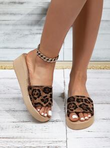 1 Paar Leoprint-Personalisierte Dicksohlen-Pantoffeln, geeignet für Frühling, Sommer und Herbst Lässig Bekleidung