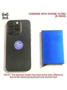 Cartera de aluminio metálico minimalista con protección RFID anti-robo para tarjetas de crédito e identificación, estuche portátil para tarjetas, billetera para hombres y mujeres