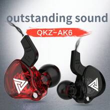 QKZ Original QKZ AK6 Pro EDX Pro 1DD Dynamic Earphones HIFI Bass Earbuds In Ear Monitor With Microphone 3.5mm Sport Noise-Proof Stereo Headset ZST X Dual Drive