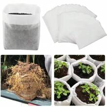 100pcs Nursery Bag Plant Grow Bags Non-Woven Fabric Seeds For Seeding Flower Pots Home Garden Accessories Tools 8*10cm