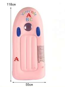 لوح ركوب الأمواج القابل للنفخ بمقاس 118سم * 55سم، لوح تزلج على الماء للصيف، مع مقبض لجانبين، مصنوع من مادة مطاطية PVC طرية، متين للغاية، آمن، لا يخاف من التمزق، يمكنك اللعب بحرية في حمام السباحة - متعدد الألوان - مشاهدة 4