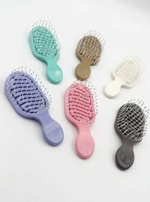 1 Mini Comb, Portable Pocket Hollowed Out Hair Comb, Wet And Dry Plastic Comb For Daily Travel Use,Back To School,Travel Holiday Essentials,Hair Accessories For Women
