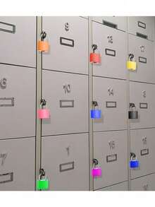 1/2/3/5/8/10Pcs Luggage Lock Padlock, Color Plastic Shell Lock Zinc Alloy Small Lock, Locker Lock Small Luggage Padlocks, Mini Colorful Locks With Keys For Suitcase And Luggage, For School Gym Classroom Matching Game Travel Backpack - Multicolor - View 11