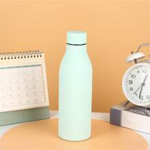 Botella de agua aislada al vacío de acero inoxidable de doble pared, de unicolor y creativa, de 500ml/17oz, para uso deportivo al aire libre. Taza de café portátil. - Multicolor - Ver 10