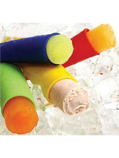 1pc/6pcs Moldes de barra de sorvete de silicone faça você mesmo, Fabricantes de picolés, Moldes de picolé