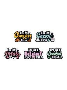 1pc "In My Scholarly Era" Motivational English Metal Badge, Stylish Metal Book Brooch Pin Scarf Buckle Dress Accessories Pin For Clothes Bag Charm Backpack For School Office Accessories Shirts Jacket Jewelry Christmas Halloween Clothes Pin Funny Cute Teacher Gifts Costume Accessories Bag Charms - Multicolor - View 5