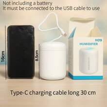 AOYI (USB Powered Usage)1pc Mini Essential Oil Aromatherapy Mist Diffuser & Humidifier, Cool Mist, Colorful Night Light - Humidify Air, Keep Fresh, And Relax Body And Mind - Multicolor - View 2