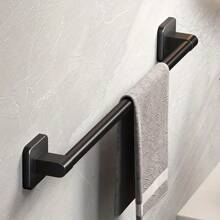 1 Piece Tool Home Wall-Mounted Punch-Free Towel Shelf Bathroom Wall-Mounted Storage Rack Bathroom Towel Single-Pole Toilet Toilet Bathroom Hardware Storage Rack