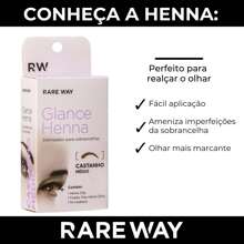 Henna Sobrancelha Glance Rare Way Todas As Cores Kit Henna Profissional Completo Festa Junina