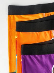 3pcs Snack Pattern Digital Print Men's Comfortable Loose Boxer Briefs - Multicolor - View 5