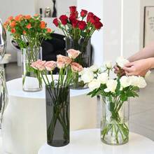 6/8/9/12pcs Clear Acrylic Flower Vases, Transparent Bud Vase For Wedding Centerpiece Decorations, Clear Vase For Party Home Decor, Suitable For Wedding, Dining Table, Party, Living Room, Bedroom, Kitchen, Office Gifts Birthday Graduation