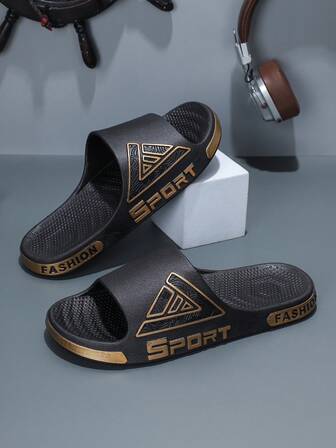 男士户外/室内拖鞋，防臭防滑浴室淋浴厚底凉鞋，夏季适用