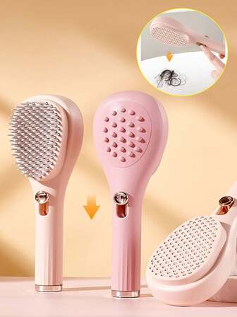 1 件装梳子伸缩魔术梳，家庭头皮清洁专用防静电旅行便携式蓬松按摩梳，顺发刷，防静电，易于造型，塑料刷毛，美容梳，ABS 手柄气囊头发可拆卸魔术刷，头皮友好型伸缩梳子，家庭顺发梳理，便携式伸缩按摩梳，家庭、学校、旅行、理发店