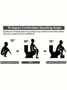 1pc Ergonomic Bathroom Squatting Assist Device, Improves Posture, Easy To Clean, Comfortable Accessory | Bathroom Accessory