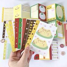 8pcs M5 Tri-Fold Refill Pages For Loose-Leaf Notebook, Pudding & Tomato Teens Style Writing Pad Inserts - Multicolor - View 6