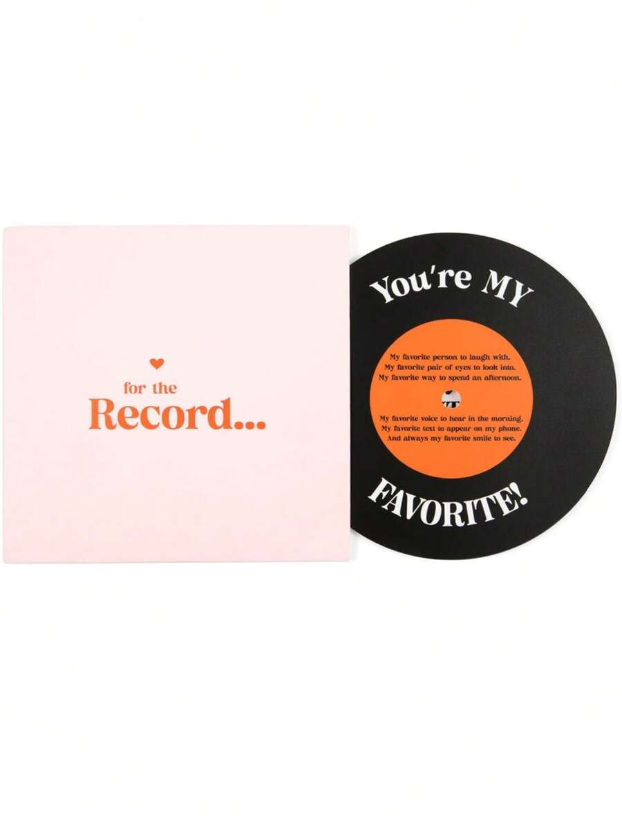 Bee! Anniversary Card For Him Or Her | Gift For Husband Or Wife, Boyfriend Or Girlfriend | Valentine's Day Card For Men And Women | For The Record Love Card - Vinyl Records - View 1