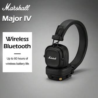 Marshall Major IV 4 Trådlösa Bluetooth-hörlurar Klassiska hörlurar Djup bas Vikbar Pop Rock Retro Musik Headset Original
