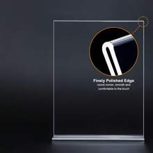 Vertical T-Shaped Clear Plastic Sign Holder, A5 Size (5.8in*8.2in) Menu Stand, Suitable For Restaurants, Offices, Schools, Shops And Home Use Table Tent